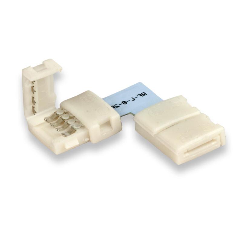 Clip-Eck-Verbinder (max. 5A) C1-210 für 2-pol. IP20 Flexstripes mit Breite 10mm, Pitch >12mm