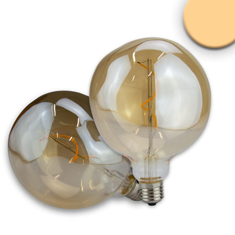 E27 Vintage Line LED Dekobirne 125, 4W ultrawarmweiß, Glas amber, dimmbar