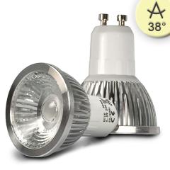 GU10 LED spotlight 5.5W COB, 38°, warm white, dimmable