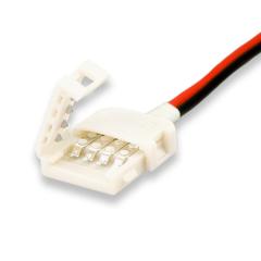 Clip cable connection for 2 pole IP20 flex stripes with width 10mm, pitch spacing >12mm