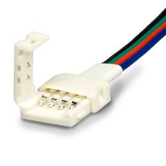 Clip cable connection for 4 pole IP20 flex stripes with width 10mm, pitch spacing >12mm