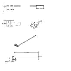 Clip-Kabelanschluss (max. 5A) C1-410 für 4-pol. IP20 Flexstripes mit Breite 10mm, Pitch >12mm