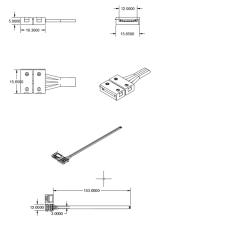 Clip-Kabelanschluss (max. 5A) C1-212 für 2-pol. IP20 Flexstripes mit Breite 12mm, Pitch >12mm