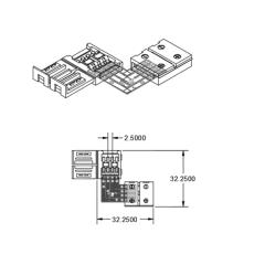 Clip-Eck-Verbinder (max. 5A) C1-210 für 2-pol. IP20 Flexstripes mit Breite 10mm, Pitch >12mm