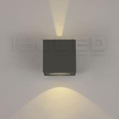 LED Wandleuchte Up&Down 2x3W CREE, IP54, anthrazit, warmweiß