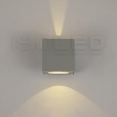 LED Wandleuchte Up&Down 2x3W CREE, IP54, silbergrau, warmweiß