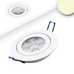 LED Einbaustrahler, weiß, 15W, 72°, rund, warmweiß, dimmbar