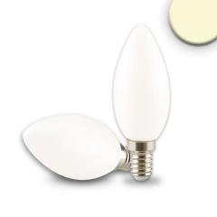 E14 LED candle, 4W, milky, warm white, dimmable