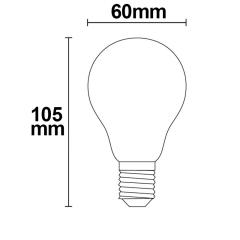 E27 LED bulb, 5W, milky, warm white, dimmable
