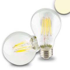E27 LED bulb, 8W, CLEAR, warm white, dimmable