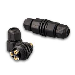 Cable connector IP67, clamping gland + screw terminals 2x3pole