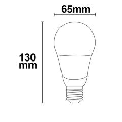 E27 LED bulb 15W G60, 240°, milky, warm white