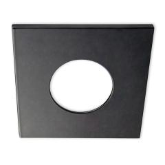 Cover aluminium square black matt for spotlight recessed Sys-68