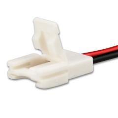 Clip cable connection for 2 pole IP20 flex stripes with width 10mm, pitch spacing >8mm