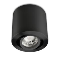 Ceiling mounted light round for GU10/MR16, Alu black, excl. illuminant