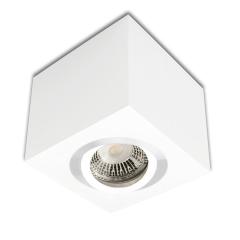 Ceiling mounted light square for GU10/MR16, Alu white, excl. illuminant
