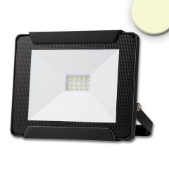 LED floodlight 10W, warm white, black, IP65