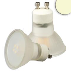 GU10 LED spotlight 3W, 270°, opal, warm white