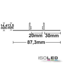 LED Trockenbau T-Profil 20, 200cm