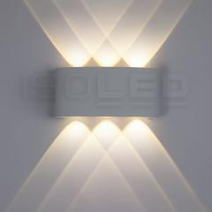 LED Wandleuchte Up&Down 6*1W CREE, IP54, sandweiß, warmweiß