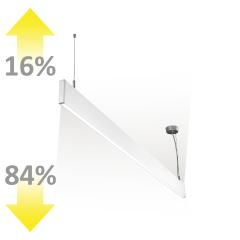 LED Hängeleuchte Linear Up+Down 600, 25W, prismatisch, linear- u. 90° verbindbar, weiß, neutralweiß