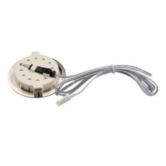 LED furniture spotlight recessed MiniAMP silver, 2W, 12V DC warm white 3000K, dimmable