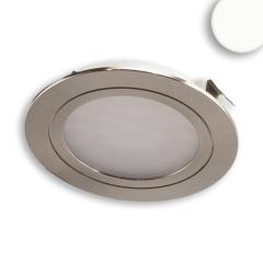 LED furniture spotlight recessed MiniAMP silver, 2W, 24V DC neutral white 4000K, dimmable