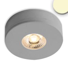 LED recessed and under-cabinet light MiniAMP alu brushed, 3W, 24V DC, warm white, dimmable