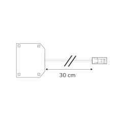 MiniAMP 4-fach Verteiler (1 male-Stecker an 4 female-Buchsen), 30cm, 2-polig, weiß, max. 3,5A