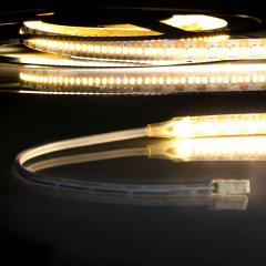 LED CRI925 MiniAMP Flexband, 12V DC, 6W, IP20, 2500K, 120cm, beids. 30cm Kabel + maleAMP, 300 LED/m