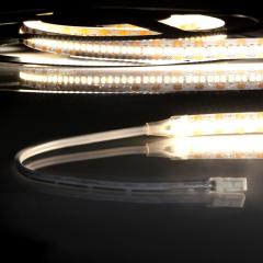 LED CRI930 MiniAMP Flexband, 12V DC, 6W, IP20, 3000K, 250cm, beids. 30cm Kabel + maleAMP, 300 LED/m