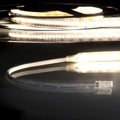 LED CRI930 MiniAMP Flexband, 12V DC, 12W, IP20, 3000K, 250cm, beids. 30cm Kabel + maleAMP, 300 LED/m