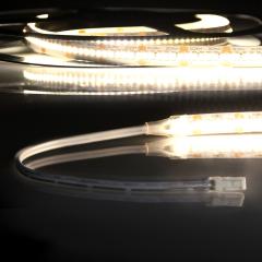 LED CRI930 MiniAMP Flexband, 24V DC, 6W, IP20, 3000K, 500cm, beids. 30cm Kabel + maleAMP, 300 LED/m