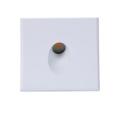 Cover aluminium square 1 white for recessed wall light Sys-Wall68