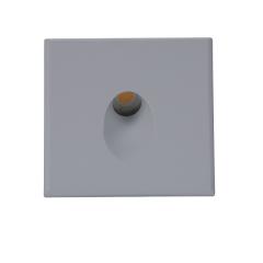 Cover aluminium square 1 silver-grey for recessed wall light Sys-Wall68