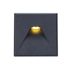 Cover aluminium square 2 black for recessed wall light Sys-Wall68