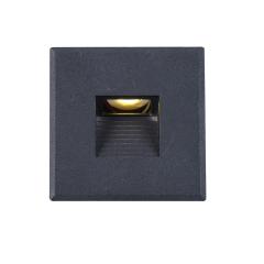 Cover aluminium square 3 black for recessed wall light Sys-Wall68