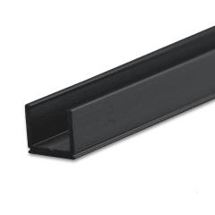 LED Aufbauprofil SURF6 Aluminium schwarz RAL9005, 200cm