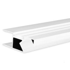 LED Aufbauleuchtenprofil HIDE ASYNC Aluminium weiß RAL 9003, 200cm