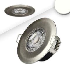 LED Einbaustrahler PC68 IP44, brushed, 5W, 38°, neutralweiß, 3 Stufen dimmbar