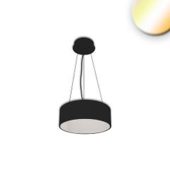LED pendant lamp, DIA 40cm, black, 25W, ColorSwitch 3000|3500|4000K, dimmable