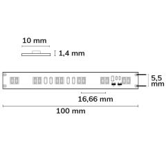 LED CRI90 SUNSET Dimm-to-warm (via PWM) Flexband, 24V DC, 14W, IP20, 1800-3000K, 5m Rolle, 60 LED/m